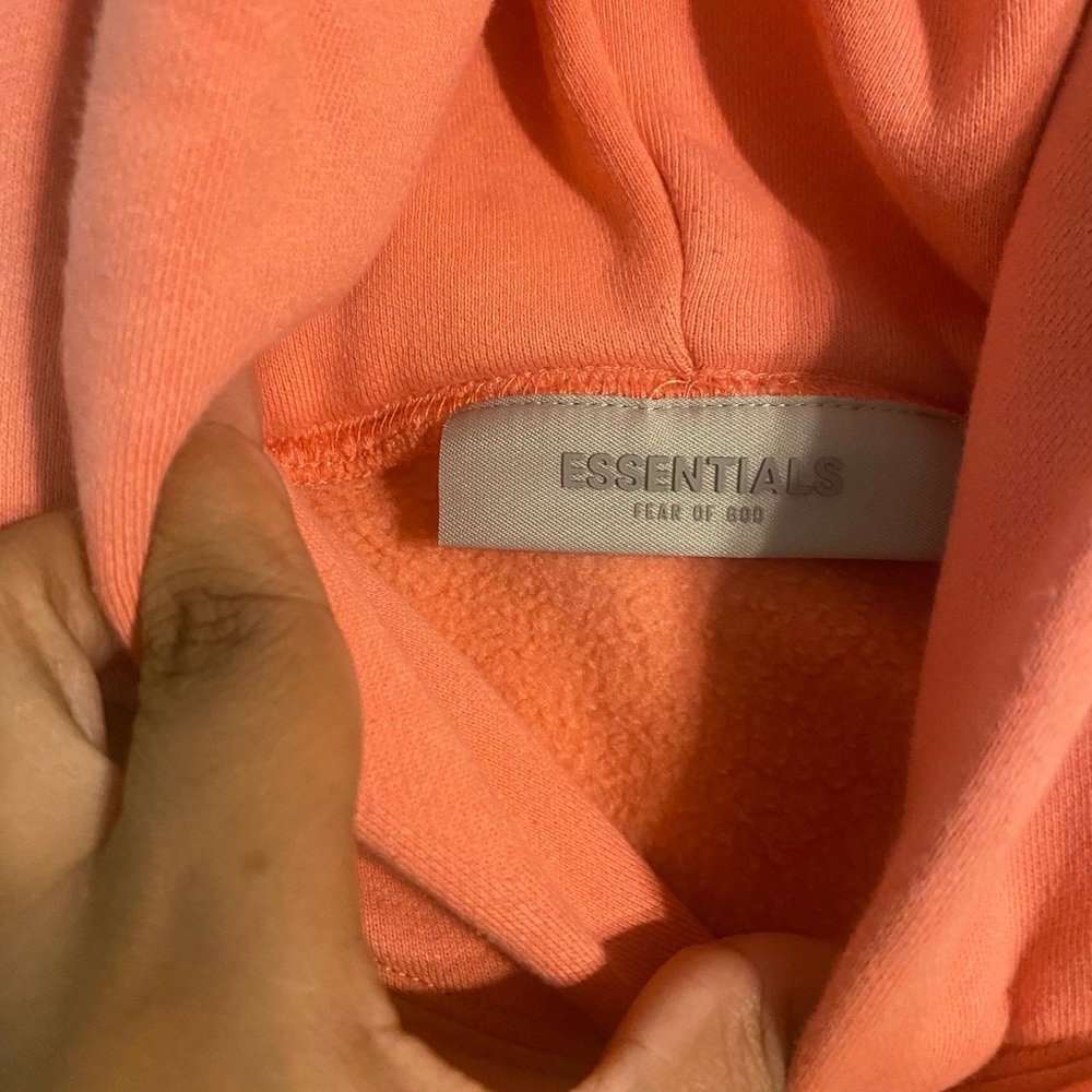 *CROPPED* Essentials Fear of God Coral Hoodie - Picture 2 of 3